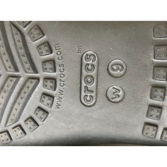 Crocs Iconic Women's US 9 Black Rubber Slip On Open Toe Flip Flop Thong Sandal - Picture 6 of 6